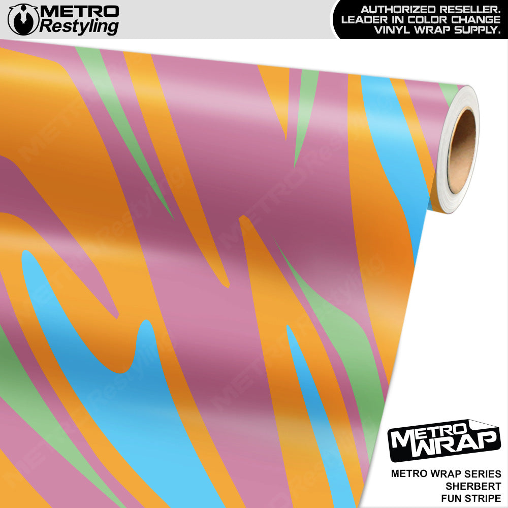 Metro Wrap Fun Stripe Sherbert Camouflage Vinyl Film