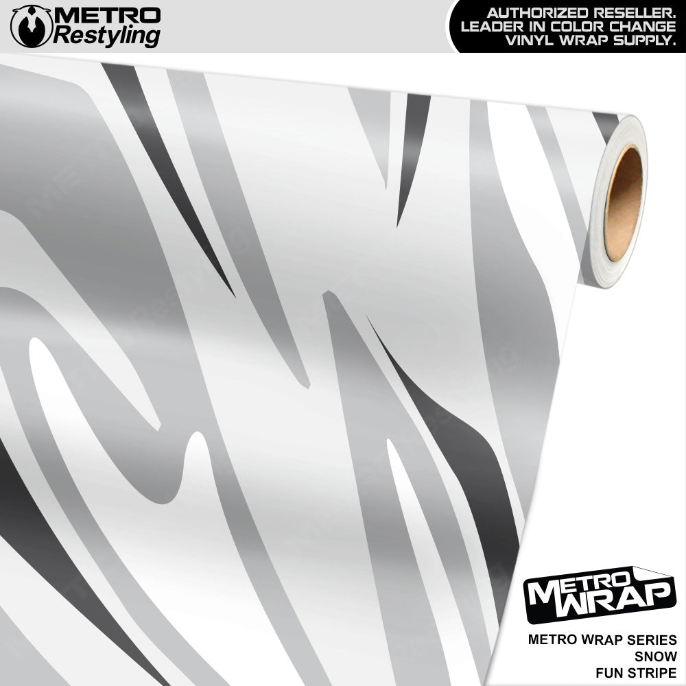 Metro Wrap Fun Stripe Snow Camouflage Vinyl Film