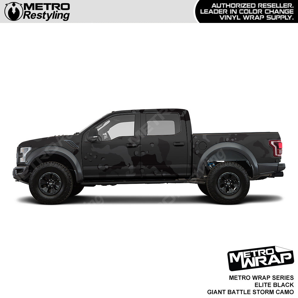 Metro Wrap Giant Battle Storm Elite Black Camouflage Vinyl Film