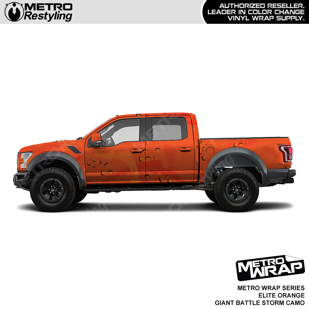 Metro Wrap Giant Battle Storm Elite Orange Camouflage Vinyl Film