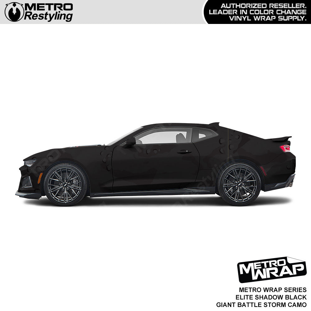 Metro Wrap Giant Battle Storm Elite Shadow Black Camouflage Vinyl Film