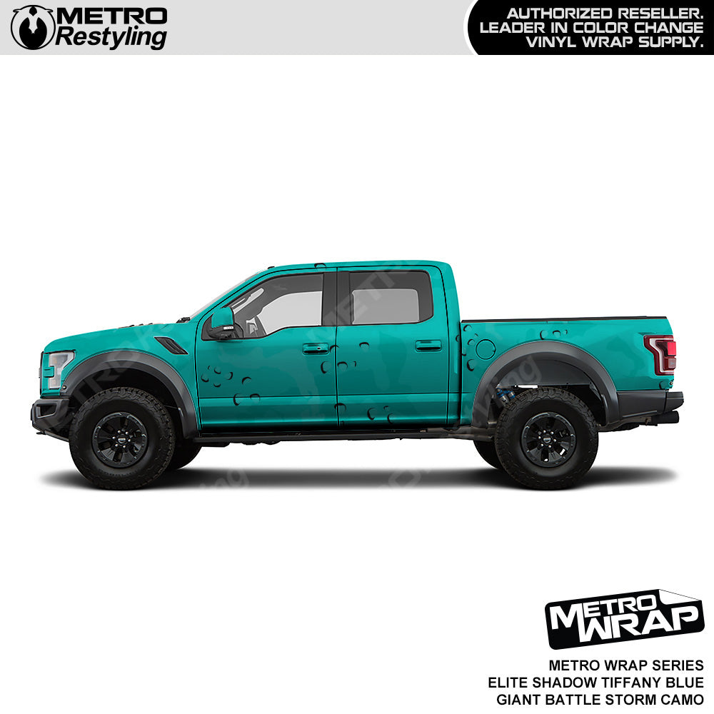 Metro Wrap Giant Battle Storm Elite Shadow Tiffany Blue Camouflage Vinyl Film