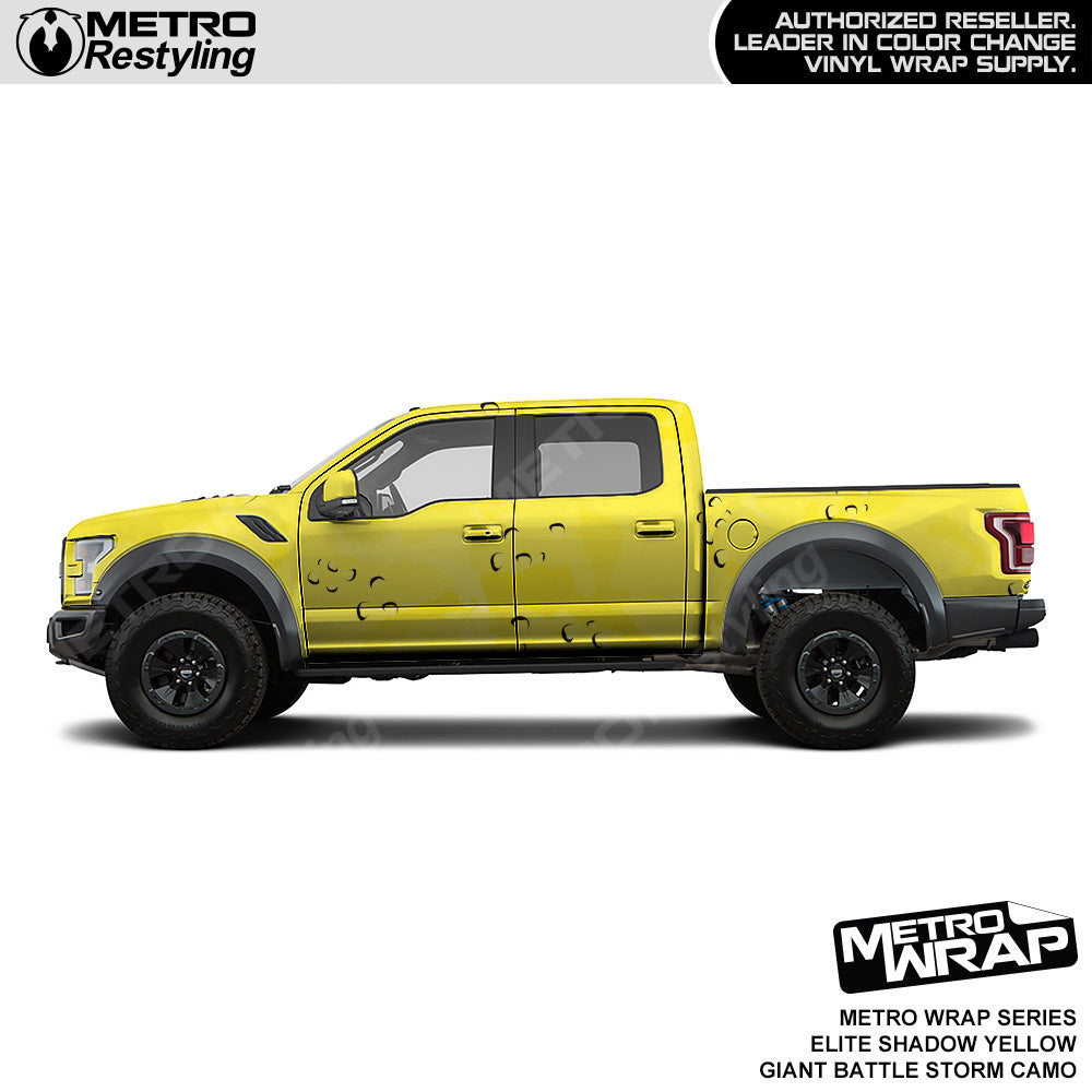 Metro Wrap Giant Battle Storm Elite Shadow Yellow Camouflage Vinyl Film