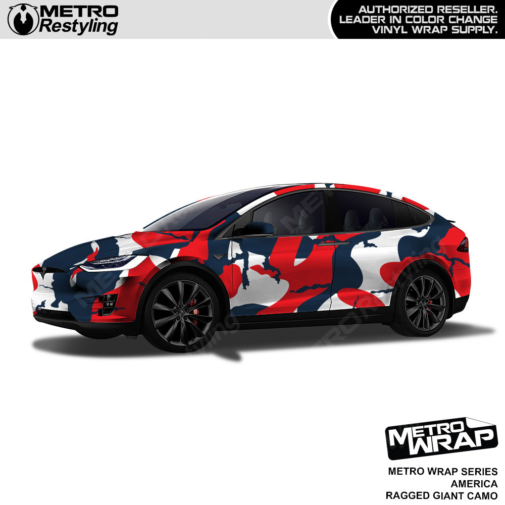 Metro Wrap Giant Ragged America Camouflage Vinyl Film