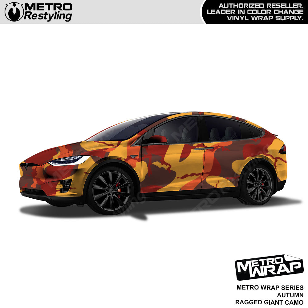 Metro Wrap Giant Ragged Autumn Camouflage Vinyl Film
