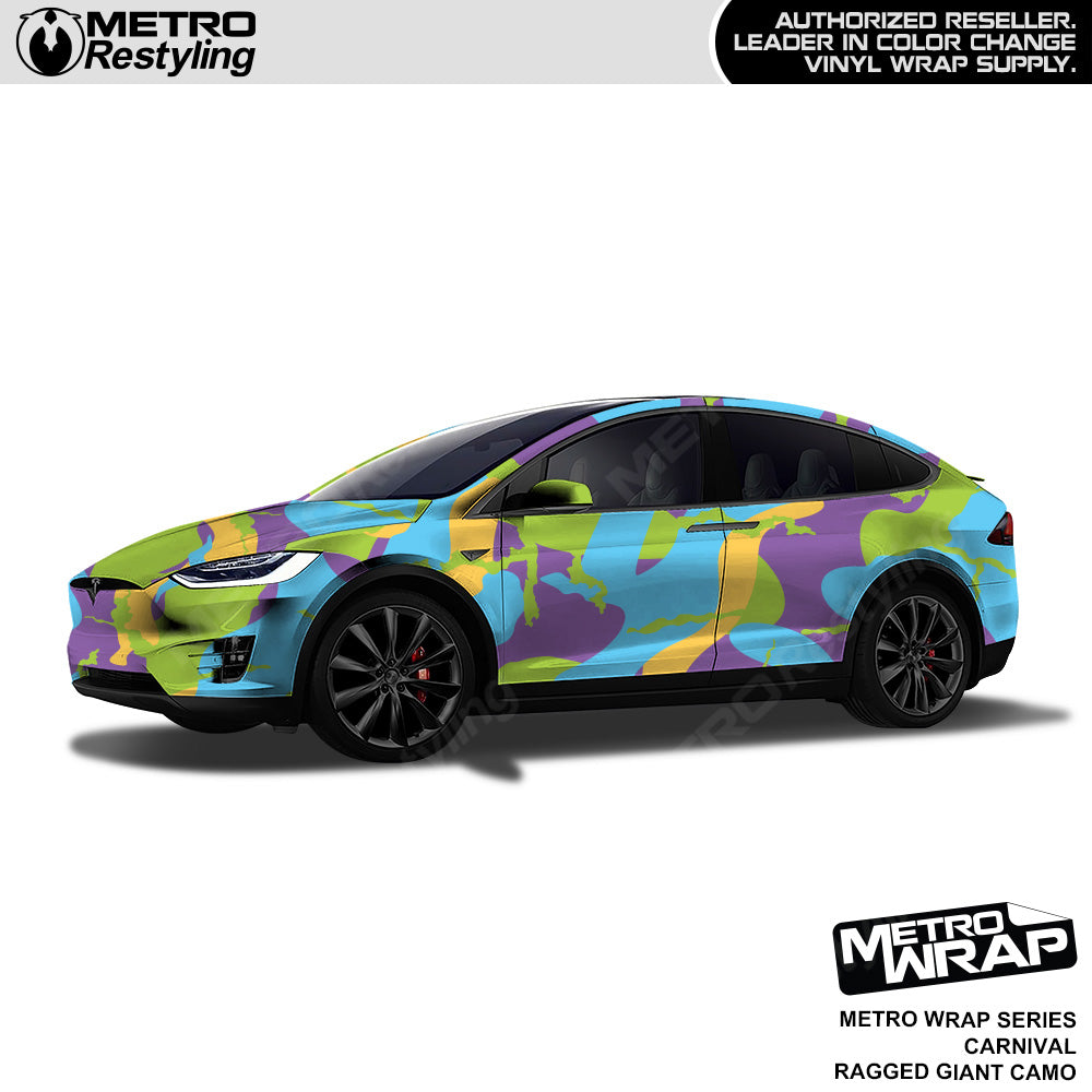 Metro Wrap Giant Ragged Carnival Camouflage Vinyl Film