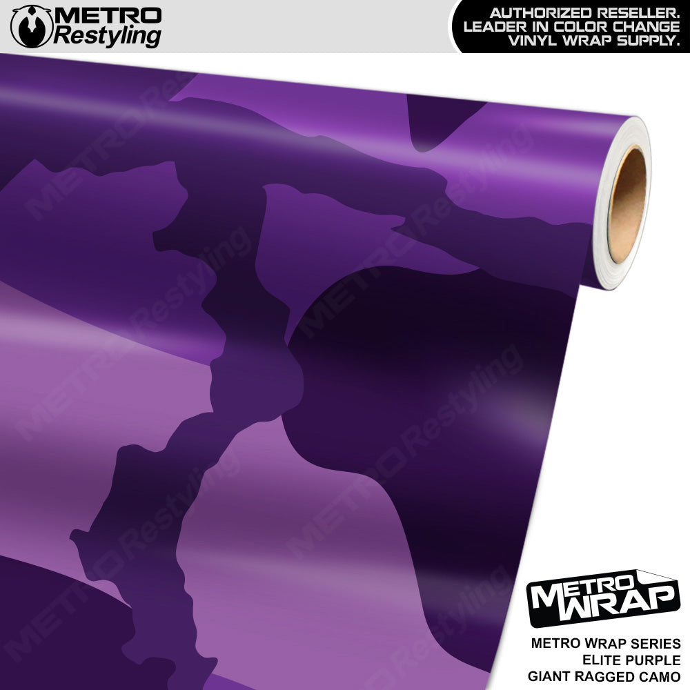 Metro Wrap Giant Ragged Elite Purple Camouflage Vinyl Film