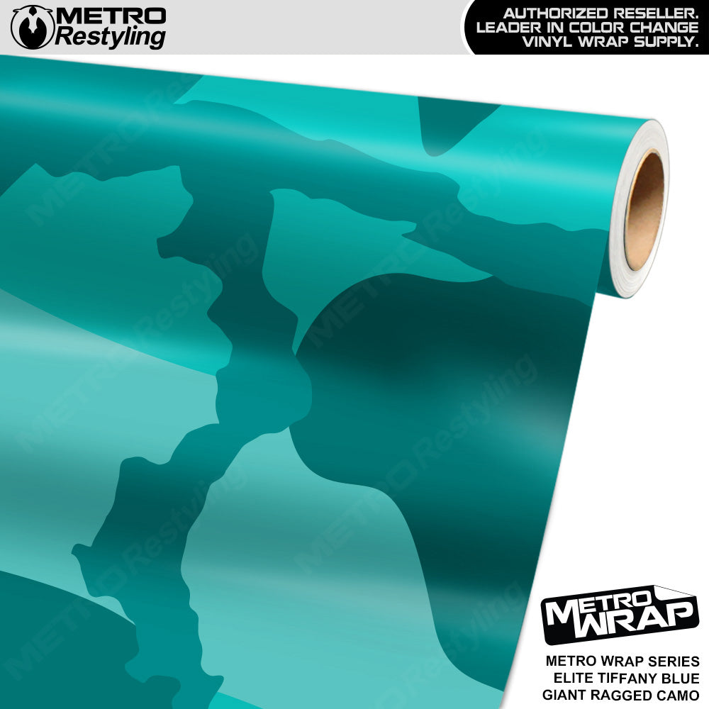 Metro Wrap Giant Ragged Elite Tiffany Blue Camouflage Vinyl Film