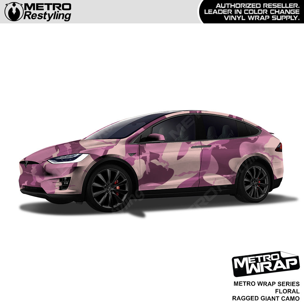 Metro Wrap Giant Ragged Floral Camouflage Vinyl Film