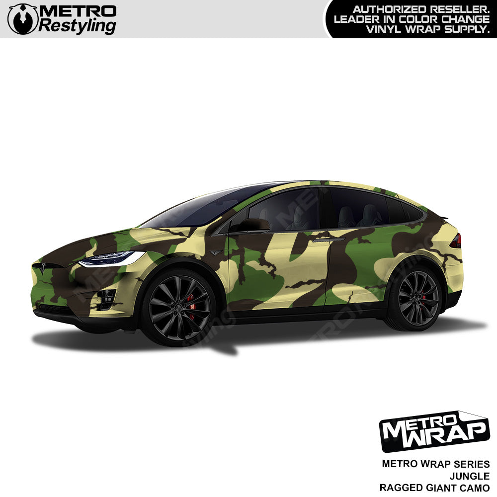 Metro Wrap Giant Ragged Jungle Camouflage Vinyl Film