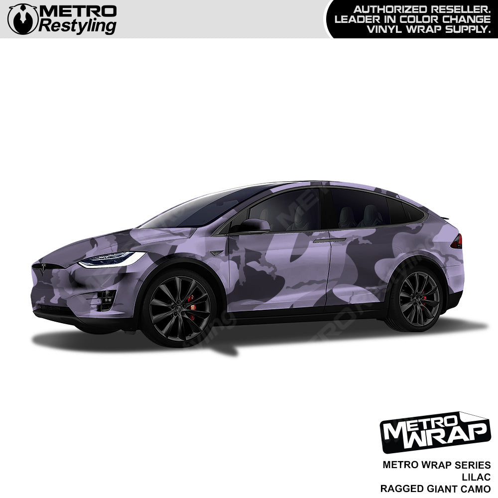Metro Wrap Giant Ragged Lilac Camouflage Vinyl Film