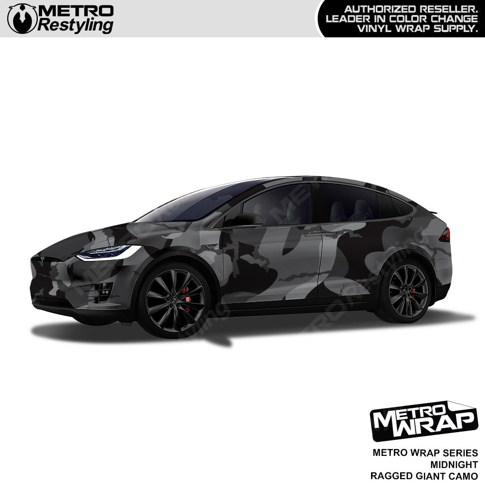 Metro Wrap Giant Ragged Midnight Camouflage Vinyl Film