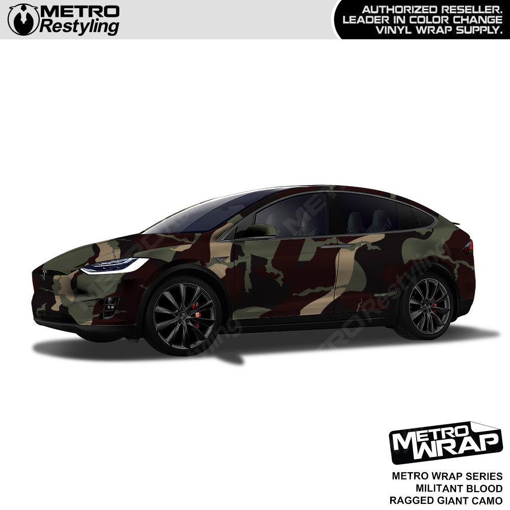 Metro Wrap Giant Ragged Militant Blood Camouflage Vinyl Film