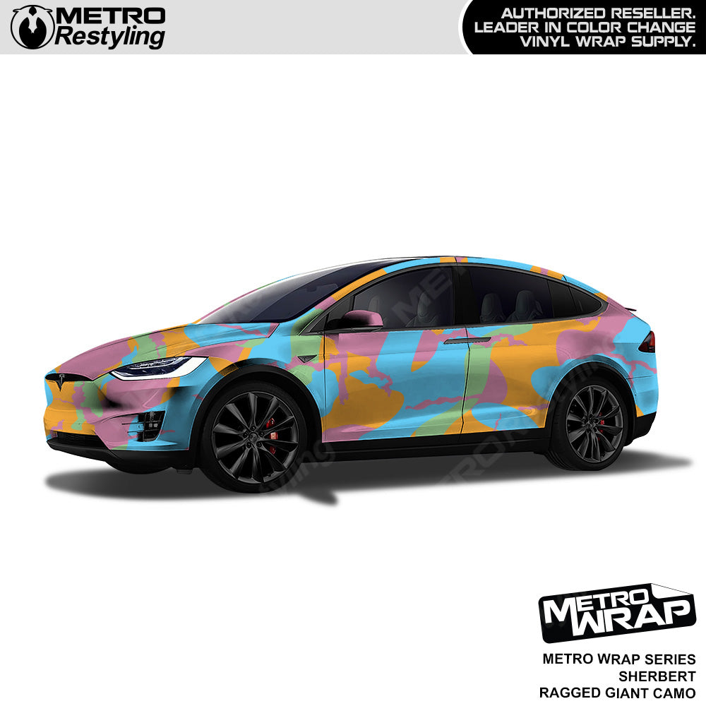 Metro Wrap Giant Ragged Sherbert Camouflage Vinyl Film