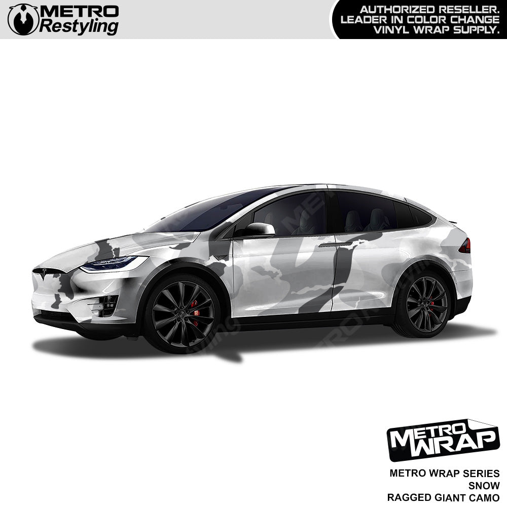 Metro Wrap Giant Ragged Snow Camouflage Vinyl Film