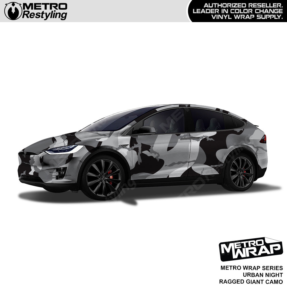 Metro Wrap Giant Ragged Urban Night Camouflage Vinyl Film