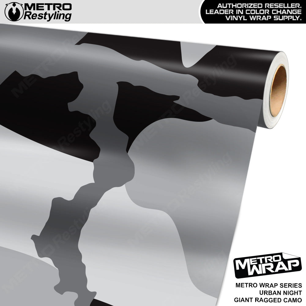 Metro Wrap Giant Ragged Urban Night Camouflage Vinyl Film