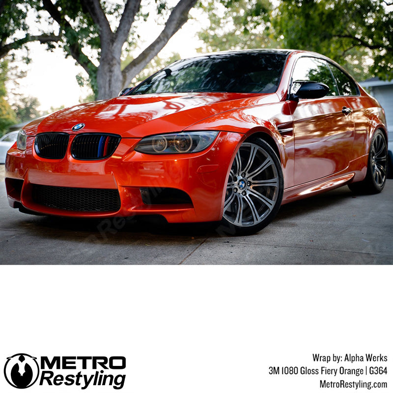 Gloss Fiery Orange BMW Wrap