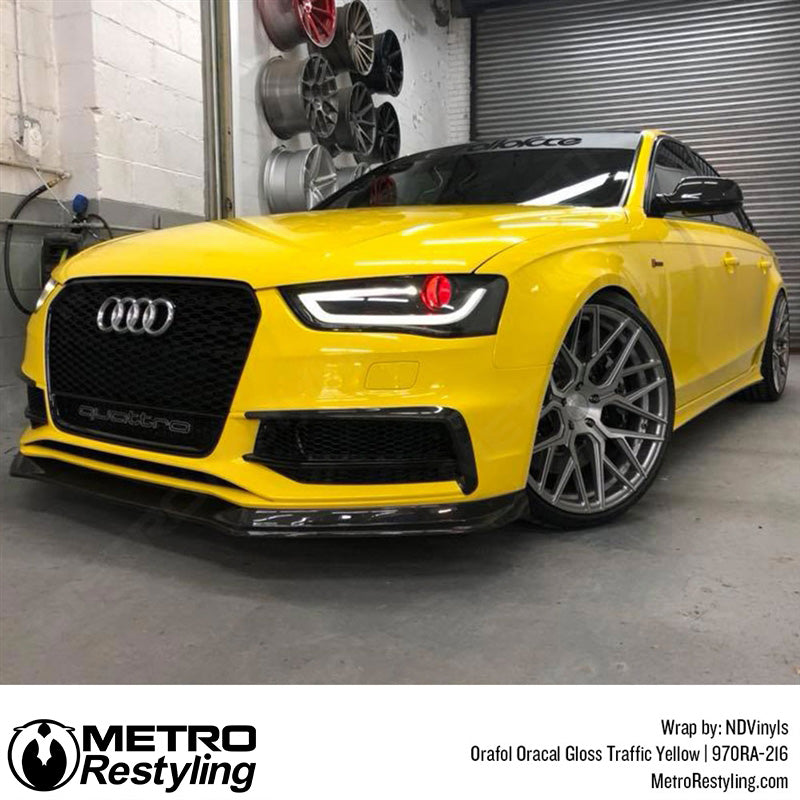 Yellow Audi Car Wrap