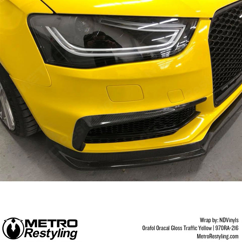 Gloss Yellow Car Wrap