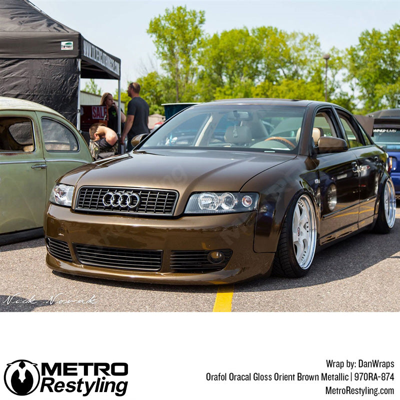 Glossy Brown Metallic Car Wrap