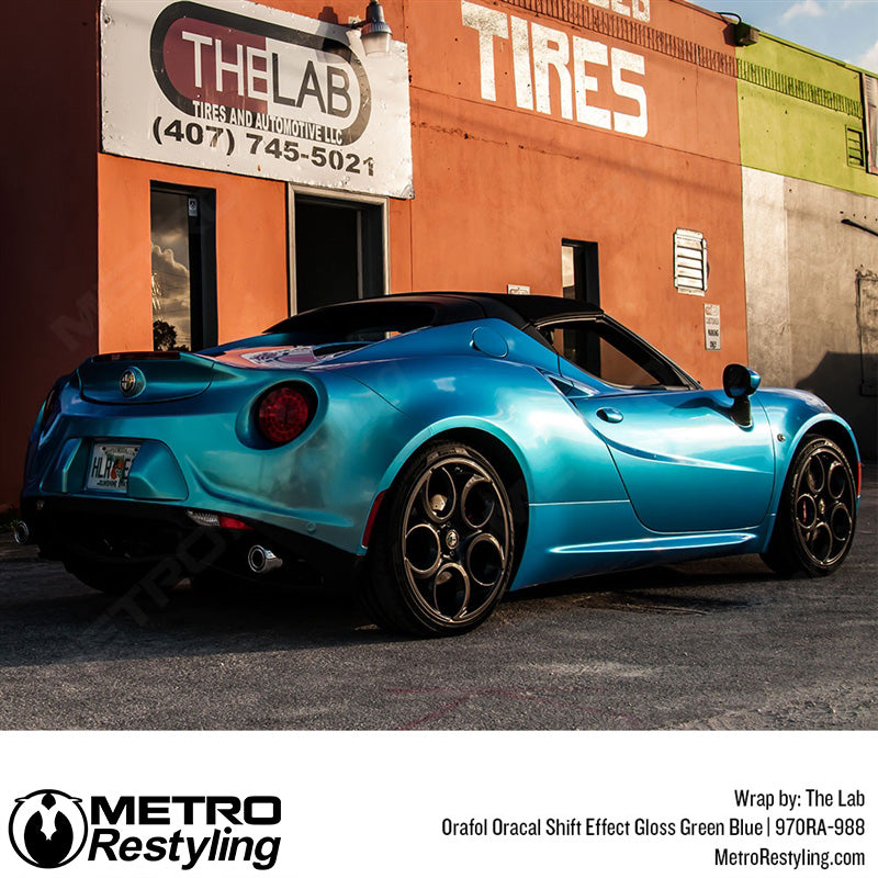 Glossy Green Blue Car Wrap