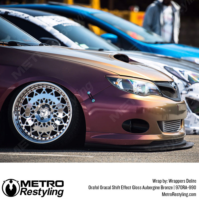 Subaru bronze car wrap