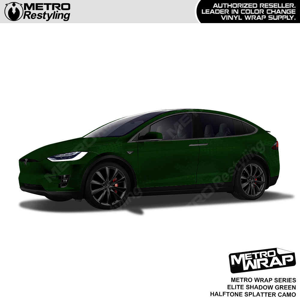 Metro Wrap Halftone Splatter Elite Shadow Green Camouflage Vinyl Film