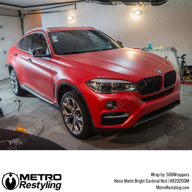 Matte Blood Red Car Wrap