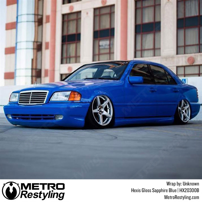Sapphire Blue Car Wrap