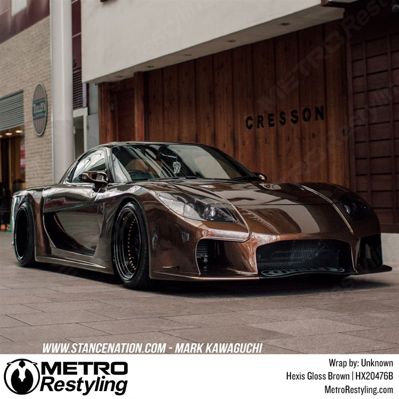Hexis Gloss Brown Vinyl Wrap