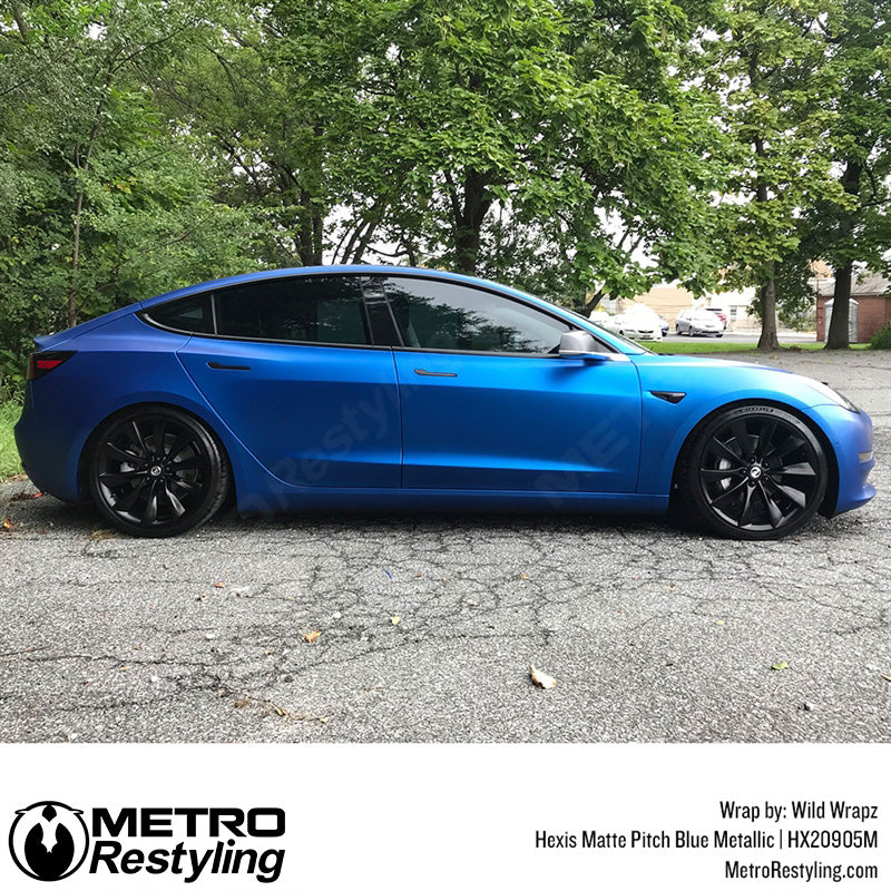 Blue Metallic Vinyl Wrap
