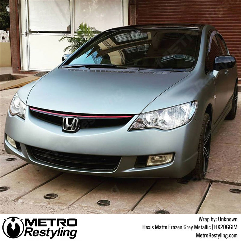 Matte Frozen Gray Metallic Car Wrap