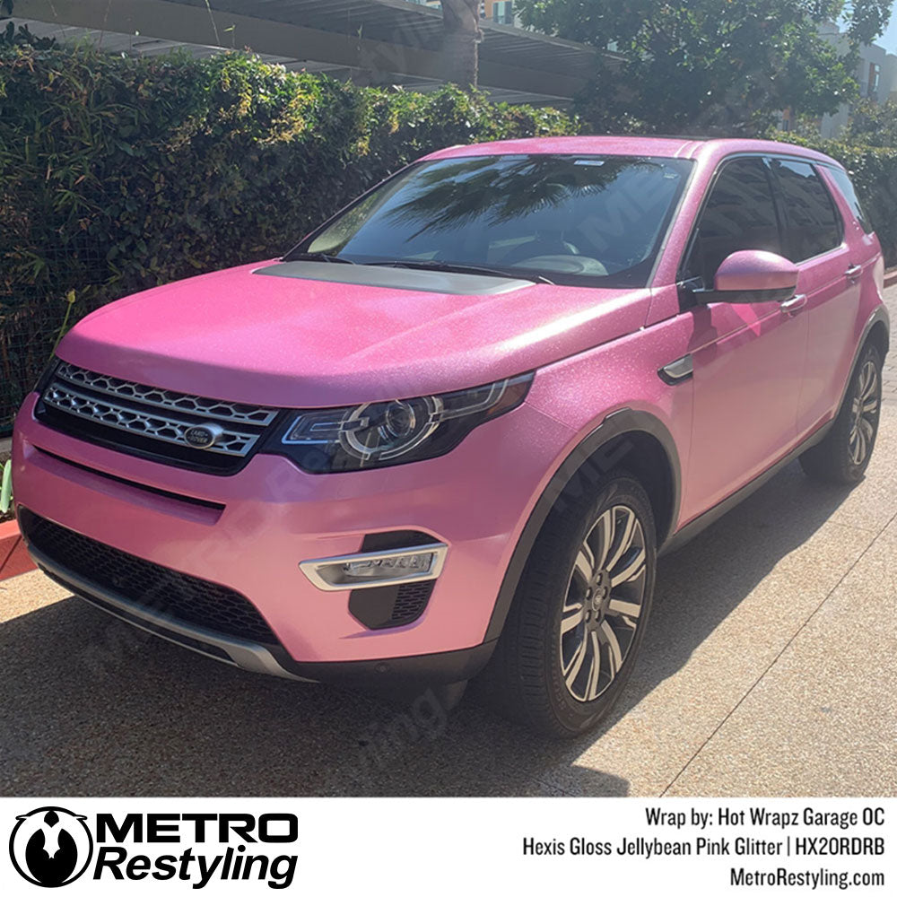 Gloss Jellybean Pink Glitter Car Wrap