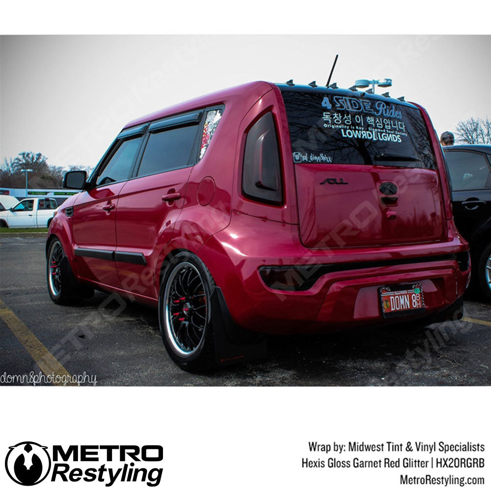 Gloss Garnet Red Glitter Vinyl Wrap
