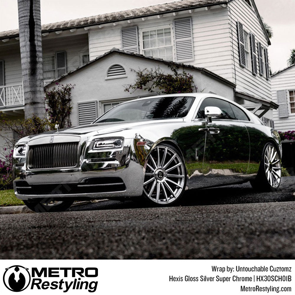 Gloss Silver Super Chrome Vinyl Wrap