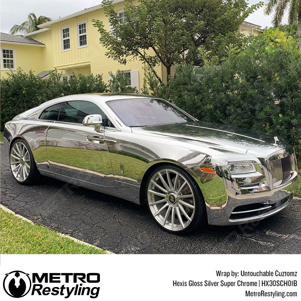 Gloss Silver Super Chrome Vinyl Wrap
