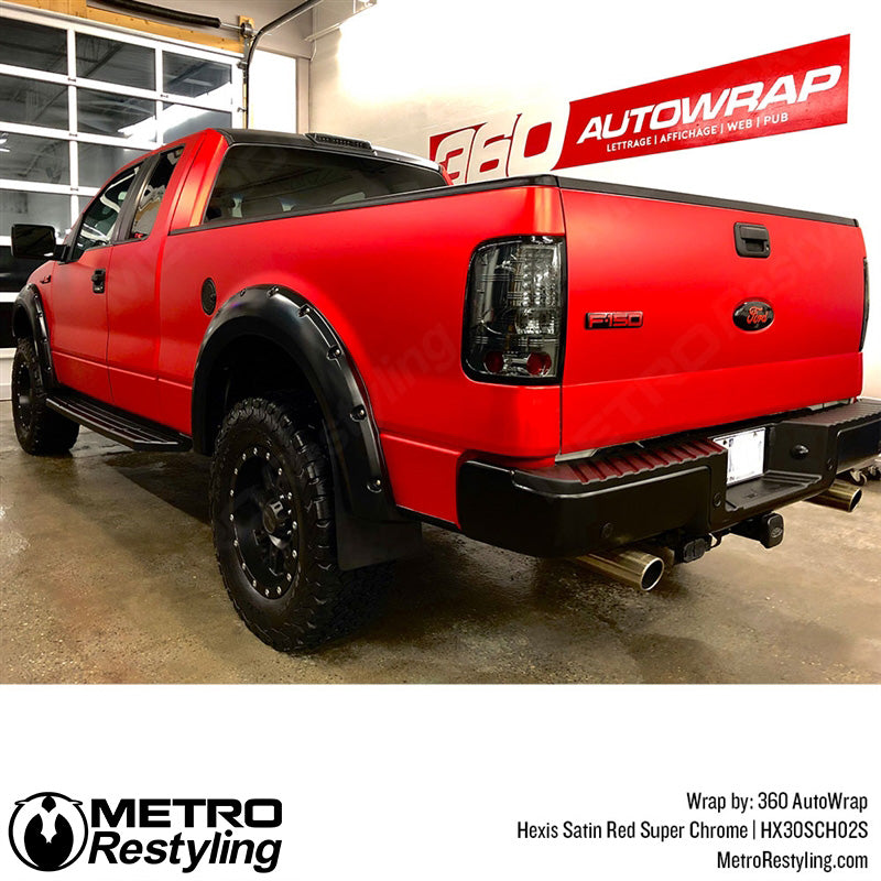 F-150 Red Super Chrome Wrap
