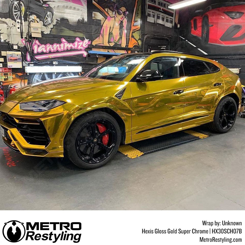 Gloss Gold Super Chrome Vinyl Wrap