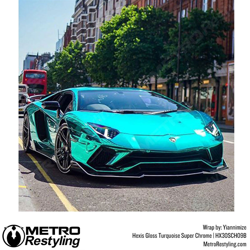 Gloss Turquoise Super Chrome Lambo Wrap