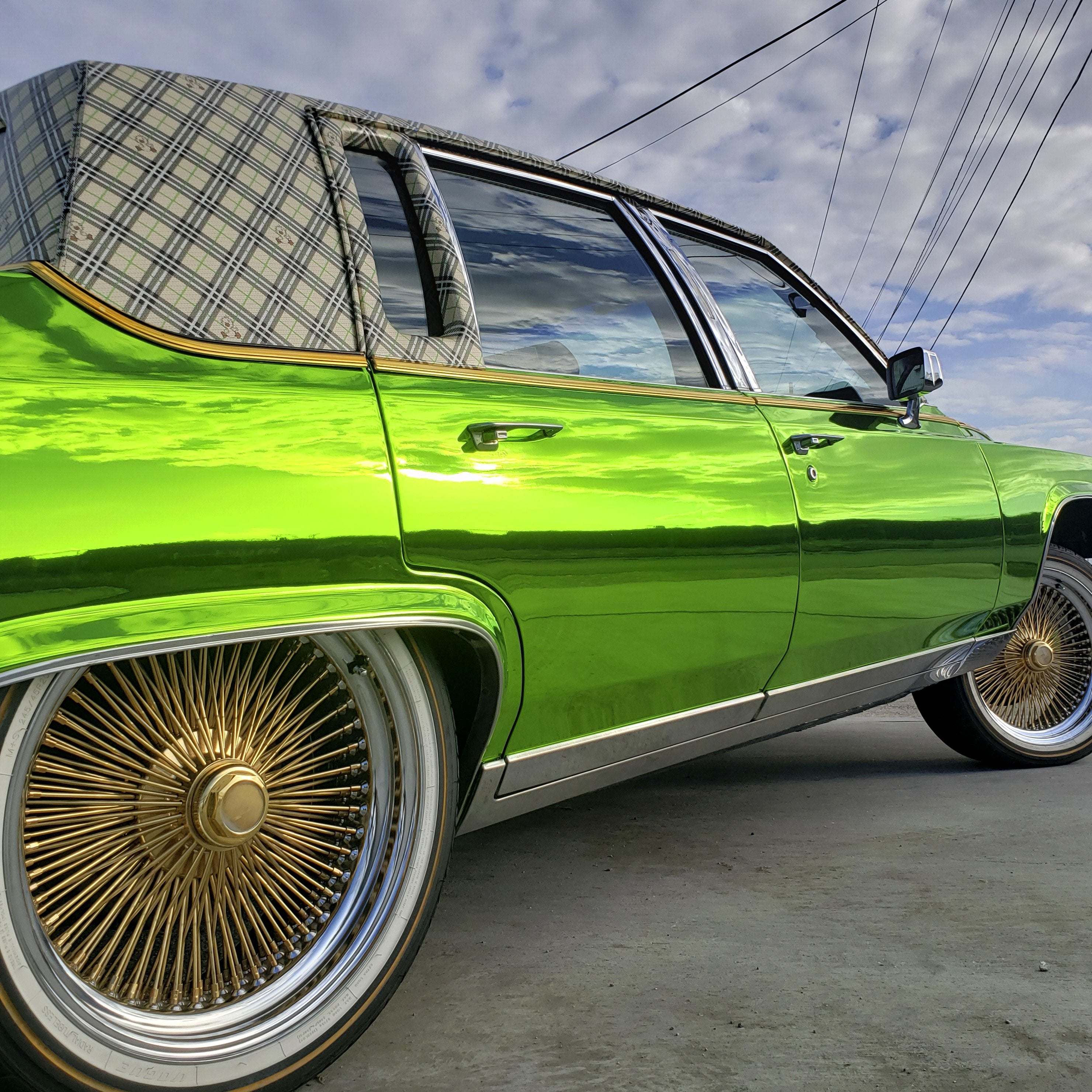 lime green chrome wrap