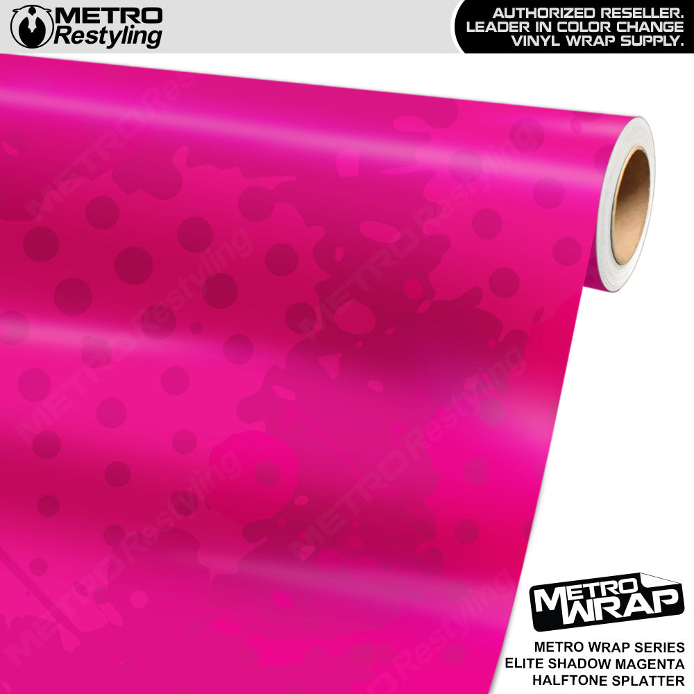 Metro Wrap Halftone Splatter Elite Shadow Magenta Camouflage Vinyl Film