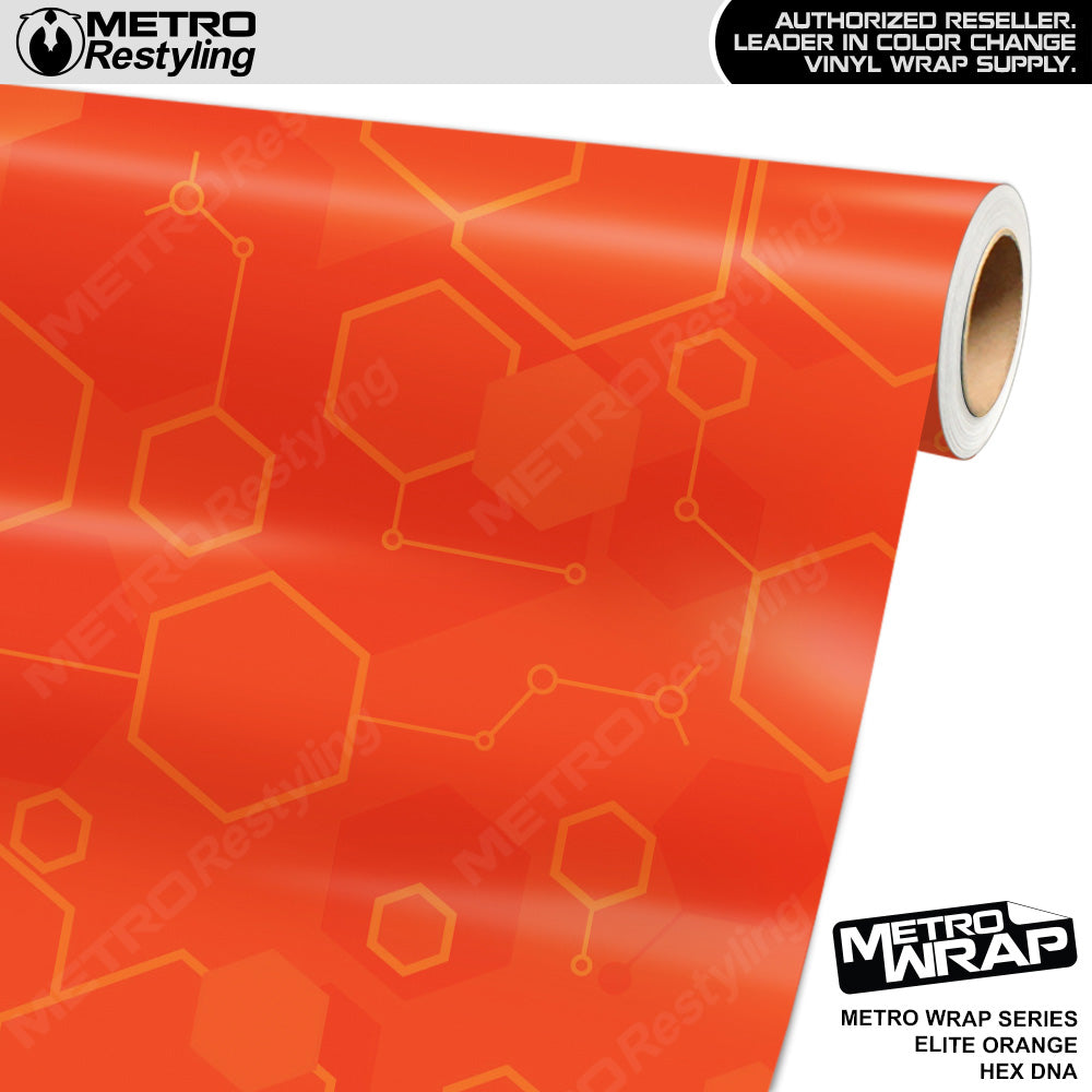  Hex DNA Elite Orange Vinyl Film