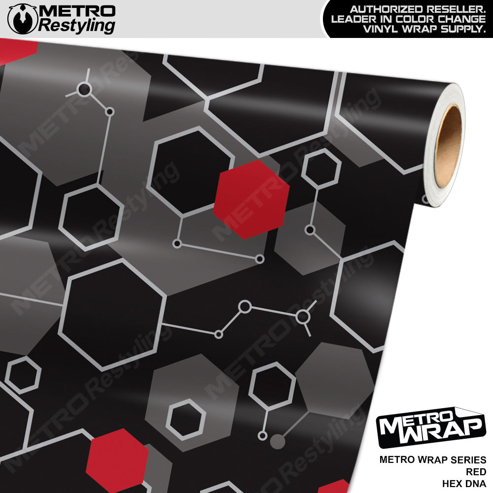 Hex DNA Red Vinyl Film