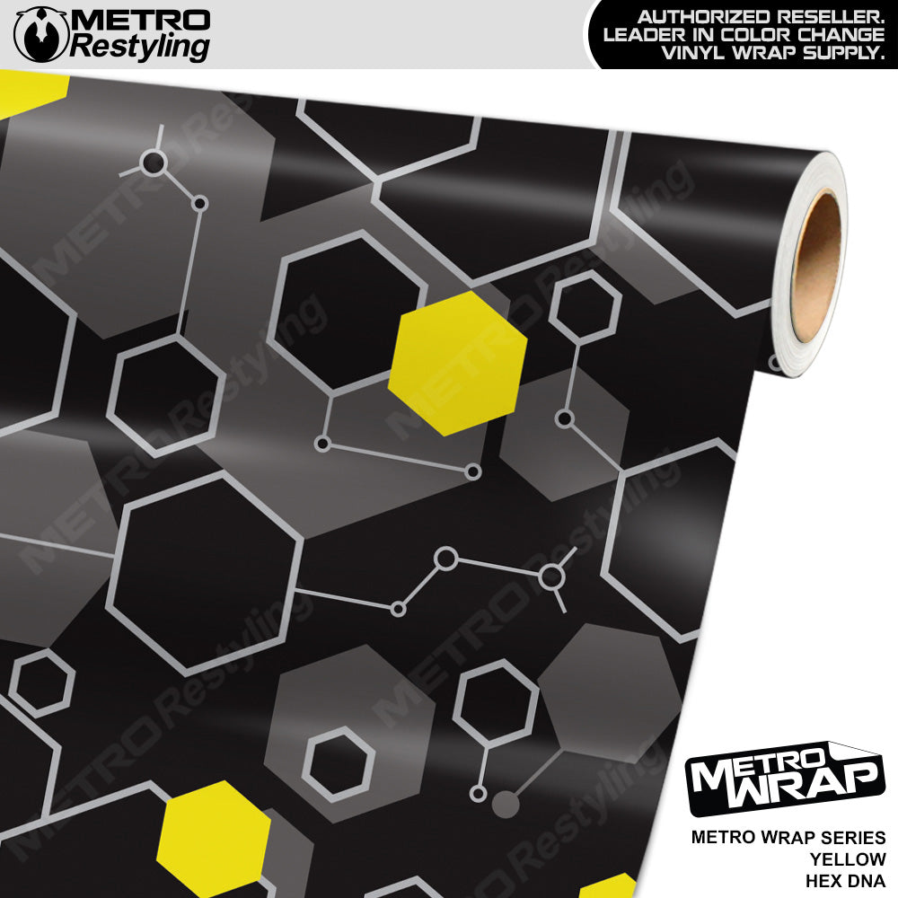  Hex DNA Yellow Vinyl Film