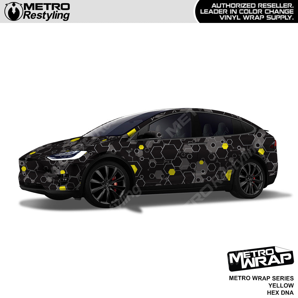Hex DNA Yellow Vinyl Film