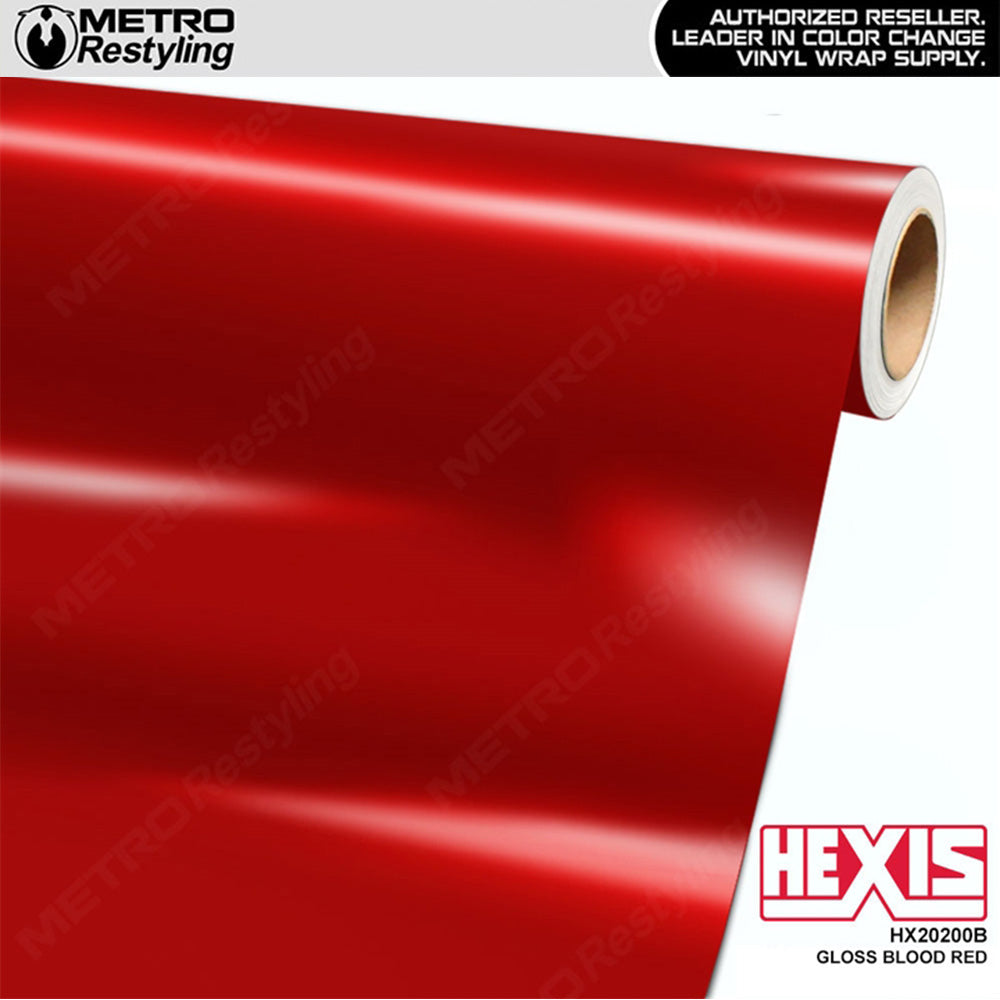 Hexis Gloss Blood Red Vinyl Wrap
