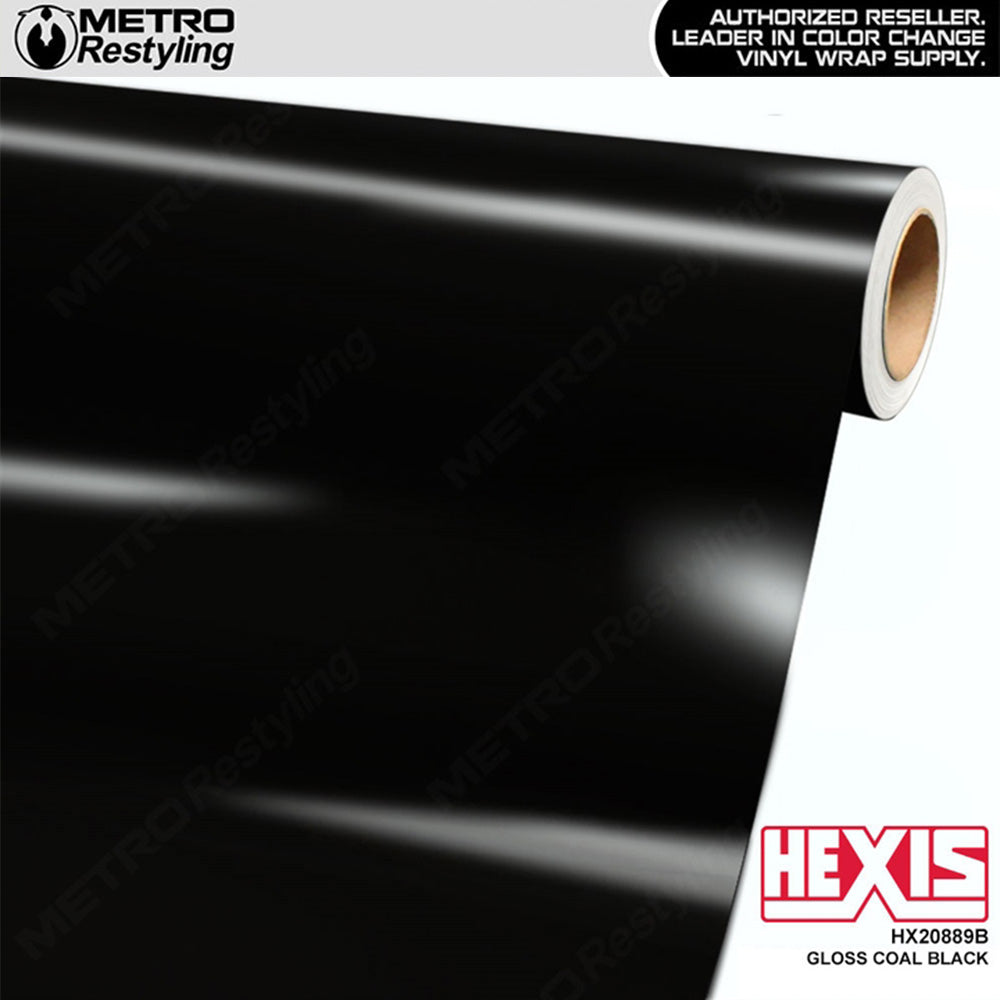 Hexis Gloss Coal Black Vinyl Wrap