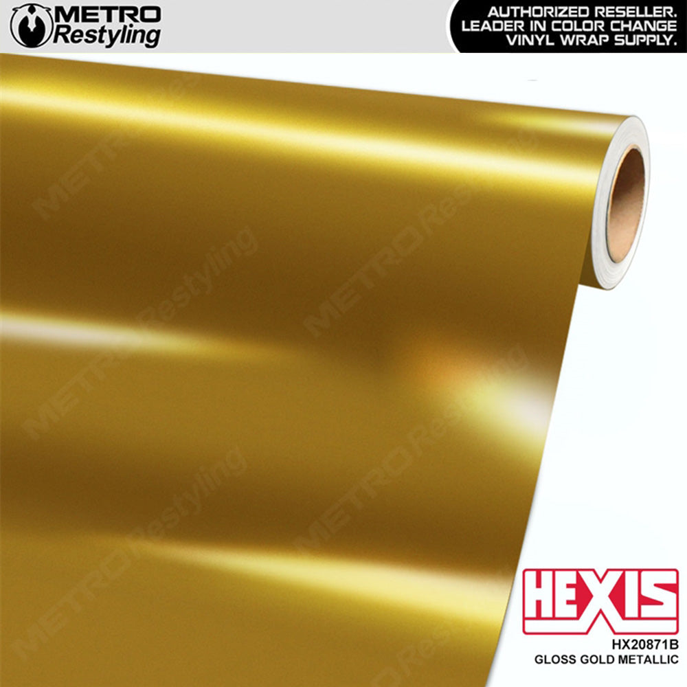 Hexis Gloss Gold Metallic Vinyl Wrap