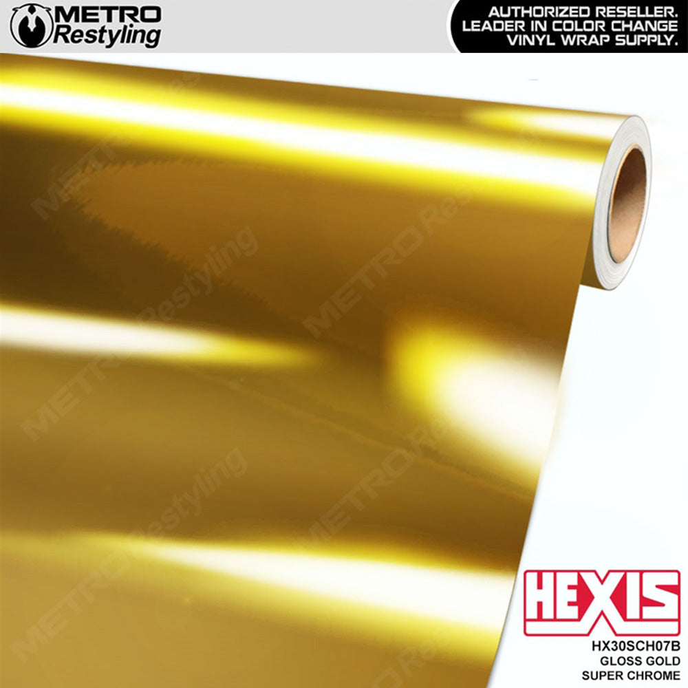 Hexis Gloss Gold Super Chrome Vinyl Wrap